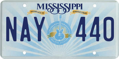 MS license plate NAY440