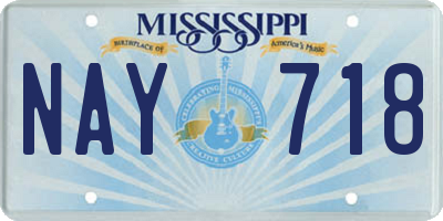 MS license plate NAY718