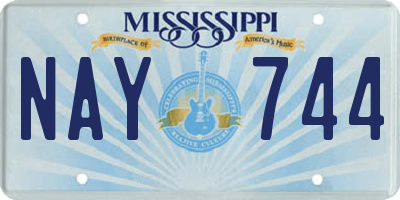 MS license plate NAY744