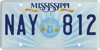 MS license plate NAY812
