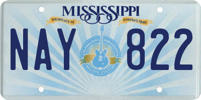 MS license plate NAY822