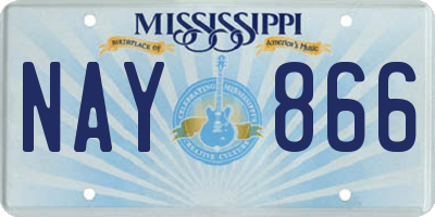MS license plate NAY866