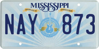 MS license plate NAY873