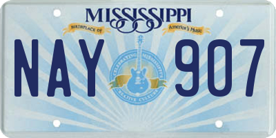 MS license plate NAY907