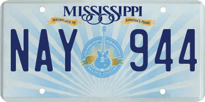 MS license plate NAY944