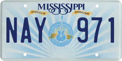 MS license plate NAY971