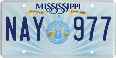 MS license plate NAY977