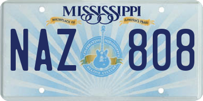 MS license plate NAZ808