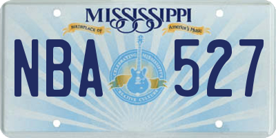 MS license plate NBA527