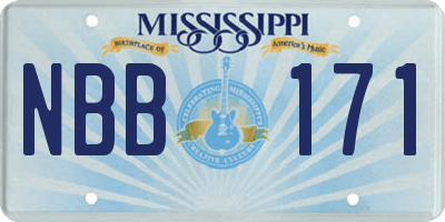 MS license plate NBB171