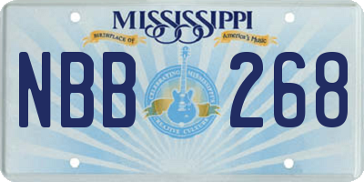 MS license plate NBB268