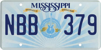 MS license plate NBB379