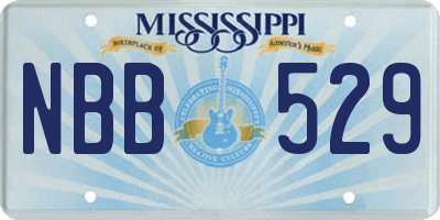MS license plate NBB529