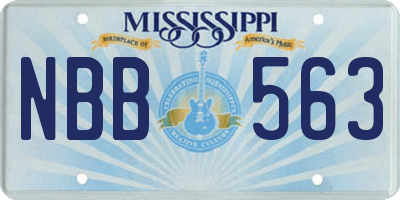 MS license plate NBB563
