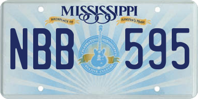 MS license plate NBB595