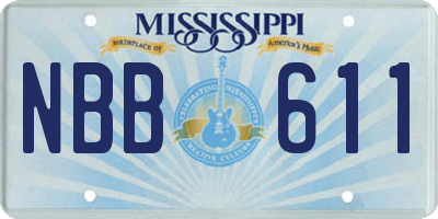 MS license plate NBB611