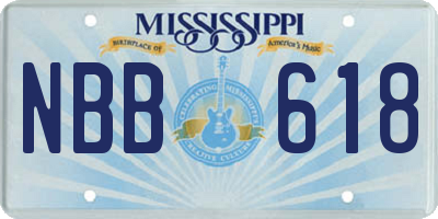 MS license plate NBB618