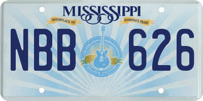 MS license plate NBB626