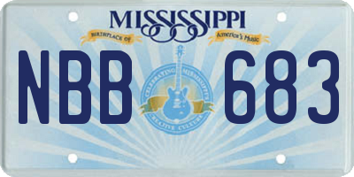 MS license plate NBB683