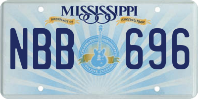 MS license plate NBB696