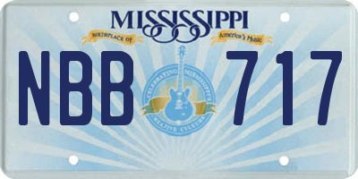 MS license plate NBB717