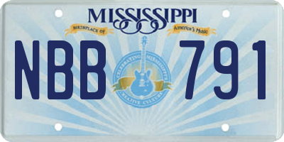 MS license plate NBB791