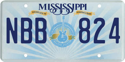 MS license plate NBB824