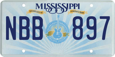MS license plate NBB897