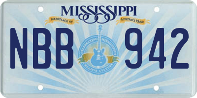 MS license plate NBB942