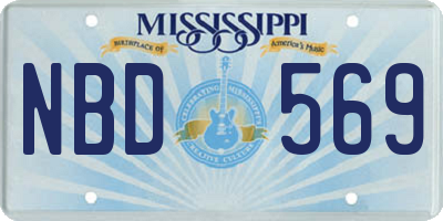 MS license plate NBD569
