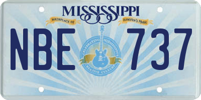 MS license plate NBE737