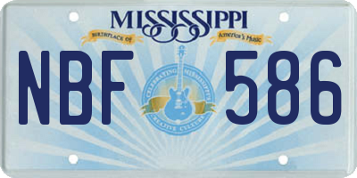 MS license plate NBF586