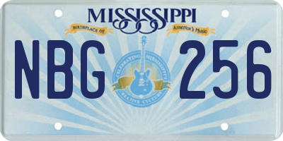 MS license plate NBG256