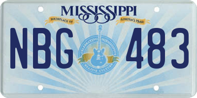 MS license plate NBG483