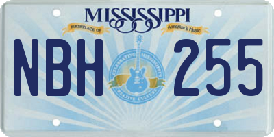 MS license plate NBH255