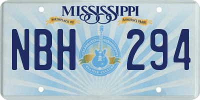 MS license plate NBH294