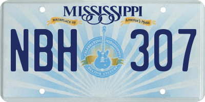 MS license plate NBH307
