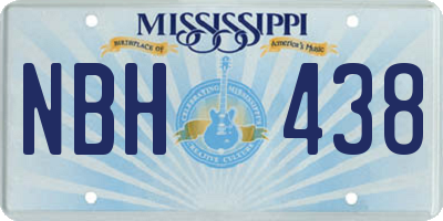 MS license plate NBH438