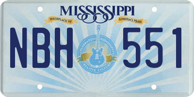 MS license plate NBH551