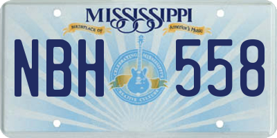 MS license plate NBH558