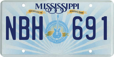 MS license plate NBH691