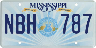 MS license plate NBH787