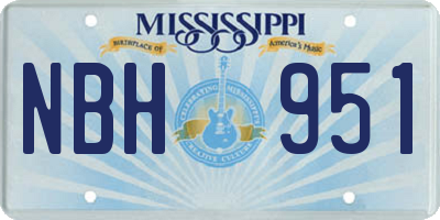 MS license plate NBH951