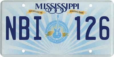 MS license plate NBI126