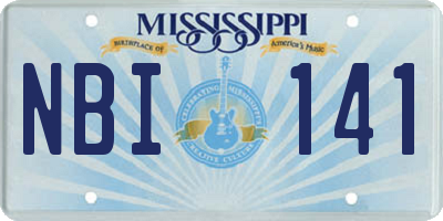 MS license plate NBI141