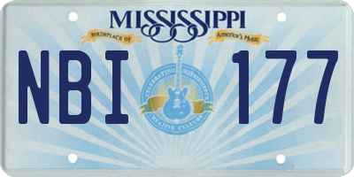 MS license plate NBI177