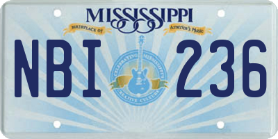 MS license plate NBI236