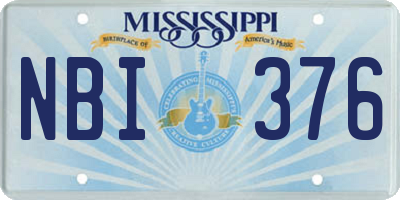 MS license plate NBI376
