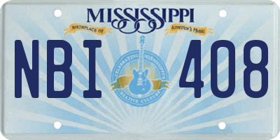 MS license plate NBI408