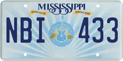 MS license plate NBI433